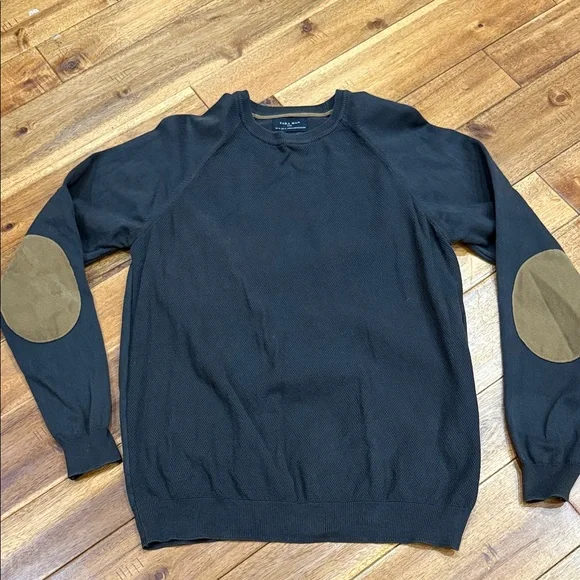 Zara Crewneck Sweater with Elbow Patches - Picture 1 of 9